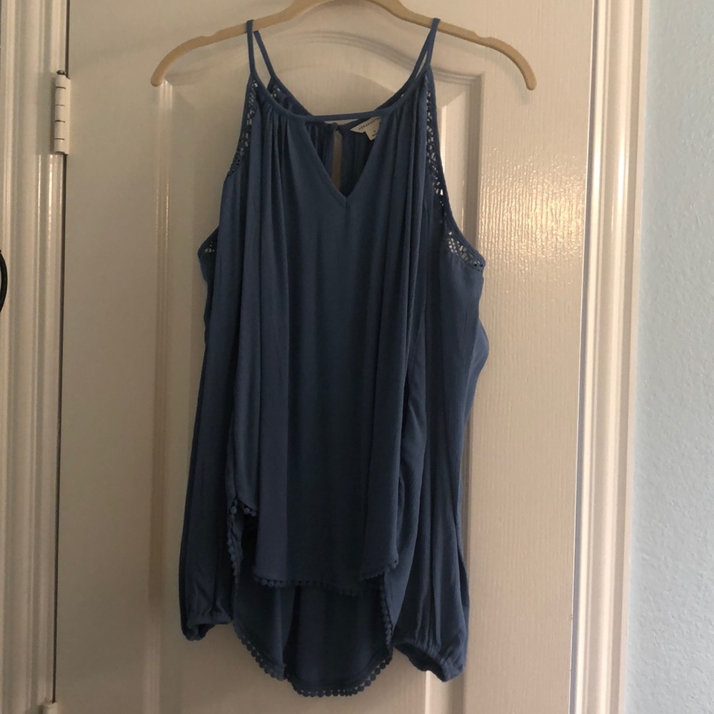 Super cute, cold shoulder, long sleeve blouse!